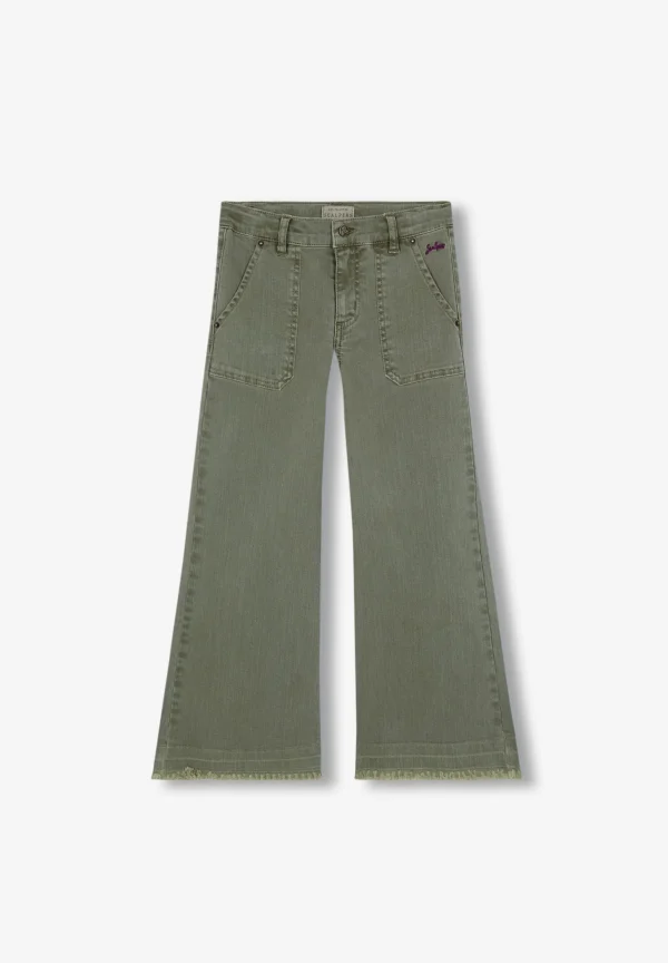 scalperscompany Pantalon Wide Leg Bajo Desflecado-Niños Pantalones Y Petos