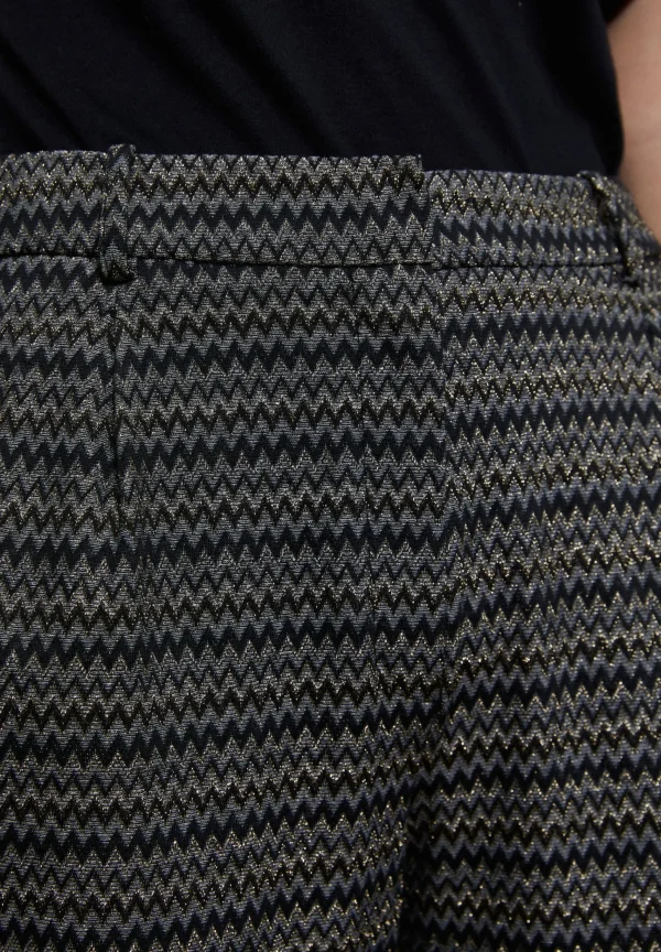scalperscompany Pantalon Zigzag Lurex-Mujer Total Look