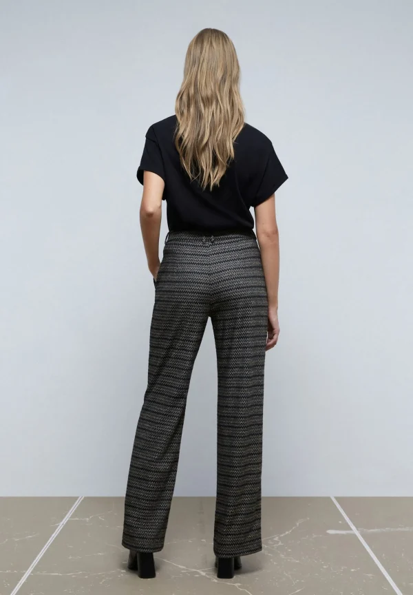 scalperscompany Pantalon Zigzag Lurex-Mujer Total Look