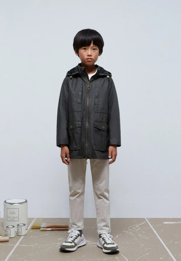 scalperscompany Parka Encerada Capucha-Niños Abrigos Y Chaquetas
