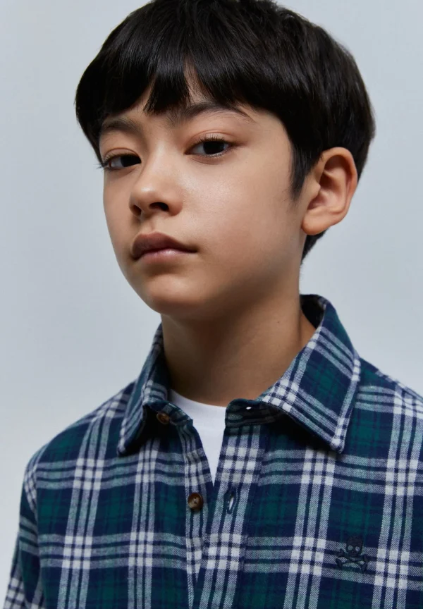 scalperscompany Polera Cuadros Tartan-Niños Camisas