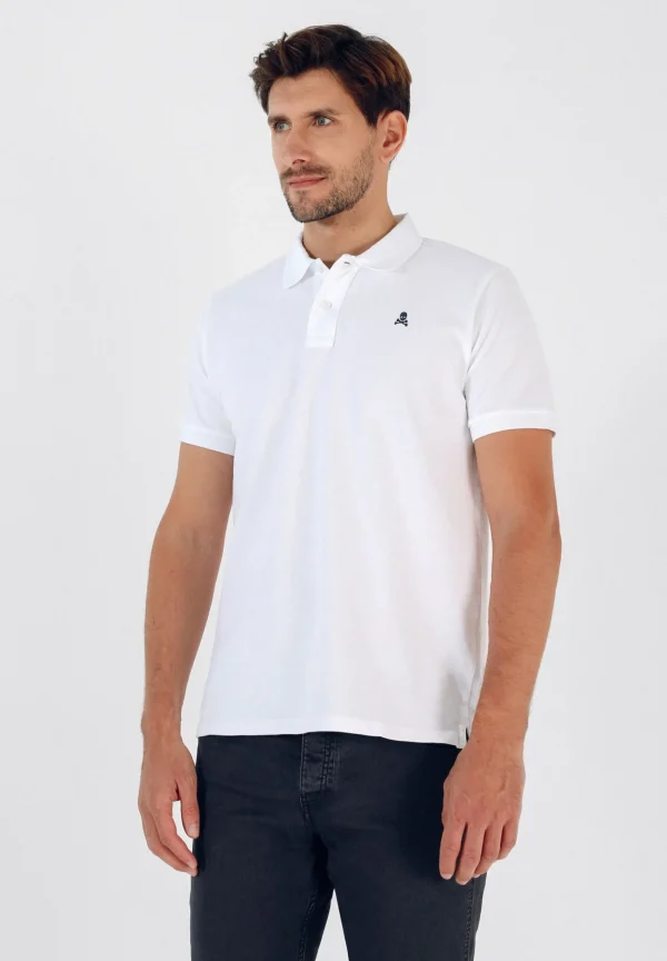 scalperscompany Polo Basico Calavera Contraste-Hombre Big And Tall