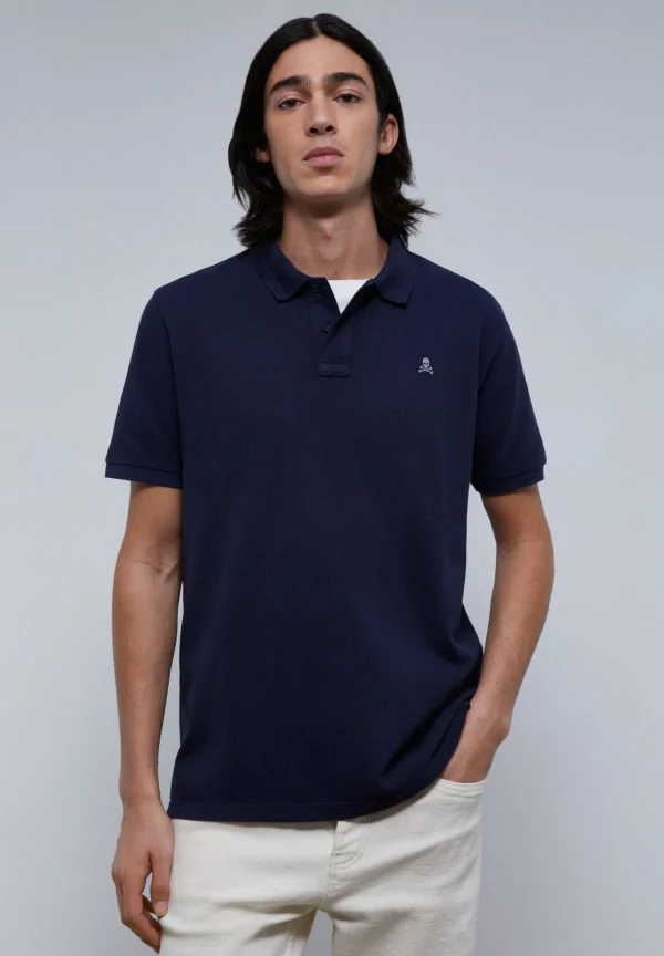scalperscompany Polo Basico Calavera Contraste-Hombre Polos