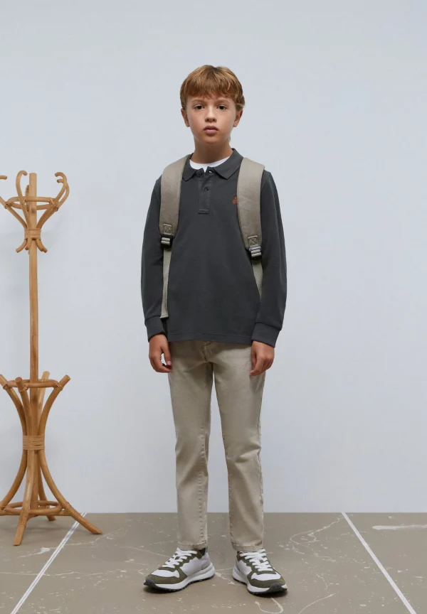 scalperscompany Polo Manga Larga Print Trasero-Niños Polos