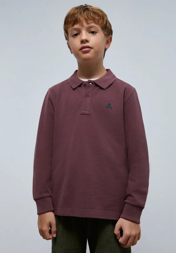 scalperscompany Polo Manga Larga Print Trasero-Niños Polos