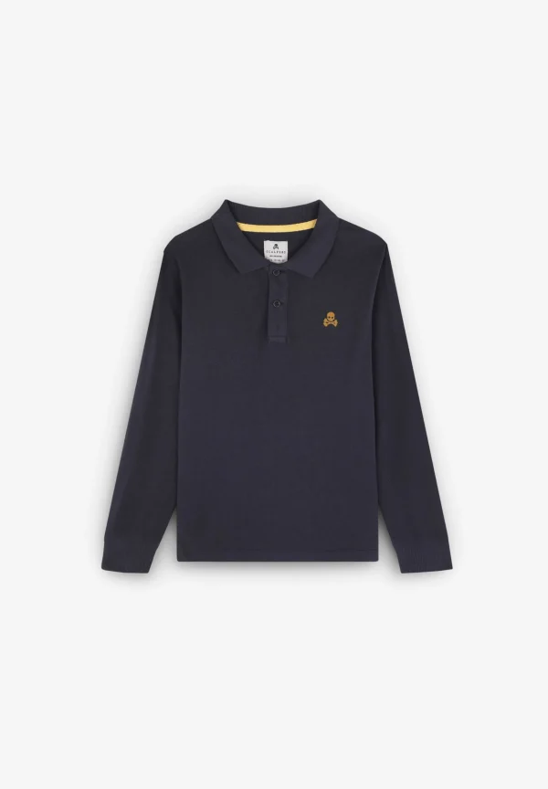 scalperscompany Polo Manga Larga Print Trasero-Niños Polos