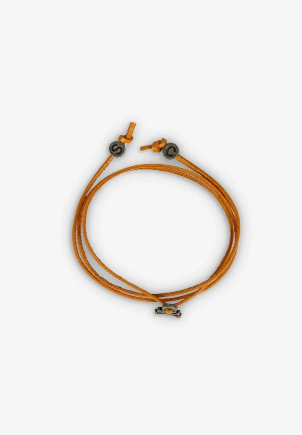 scalperscompany Pulsera Calavera Cordon Piel-Hombre Pulseras
