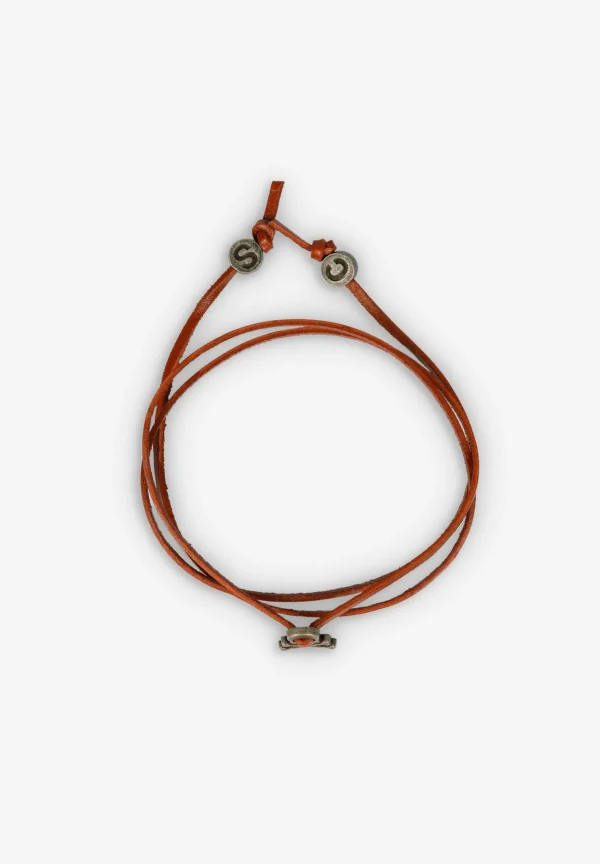 scalperscompany Pulsera Calavera Cordon Piel-Hombre Pulseras