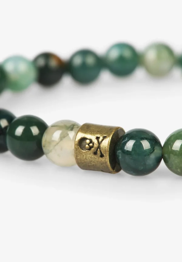 scalperscompany Pulsera Piedras Detalle Metalico-Hombre Pulseras
