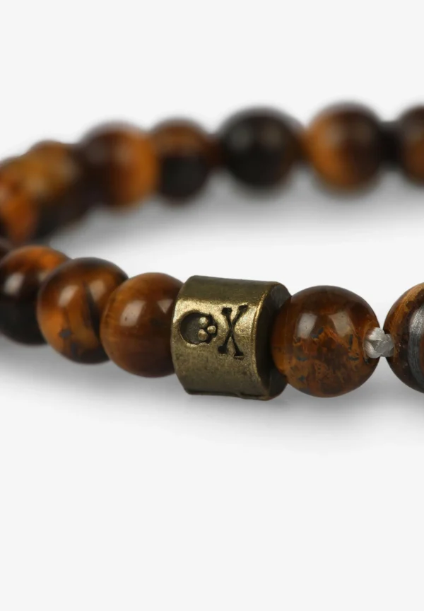 scalperscompany Pulsera Piedras Detalle Metalico-Hombre Pulseras