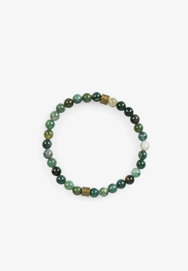 scalperscompany Pulsera Piedras Detalle Metalico-Hombre Pulseras