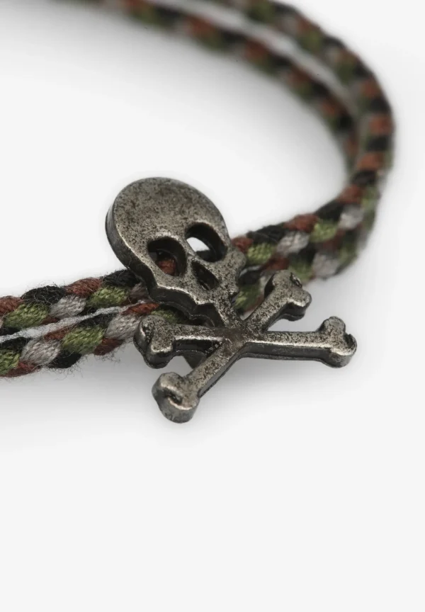 scalperscompany Pulsera Trenzada Multicolor Calavera-Hombre Pulseras