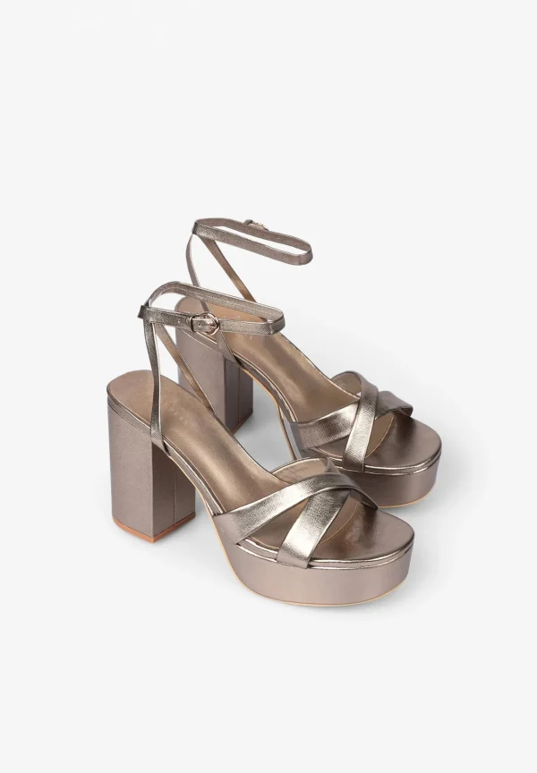 scalperscompany Sandalias Plataforma Metalizadas-Mujer La Gran Fiesta