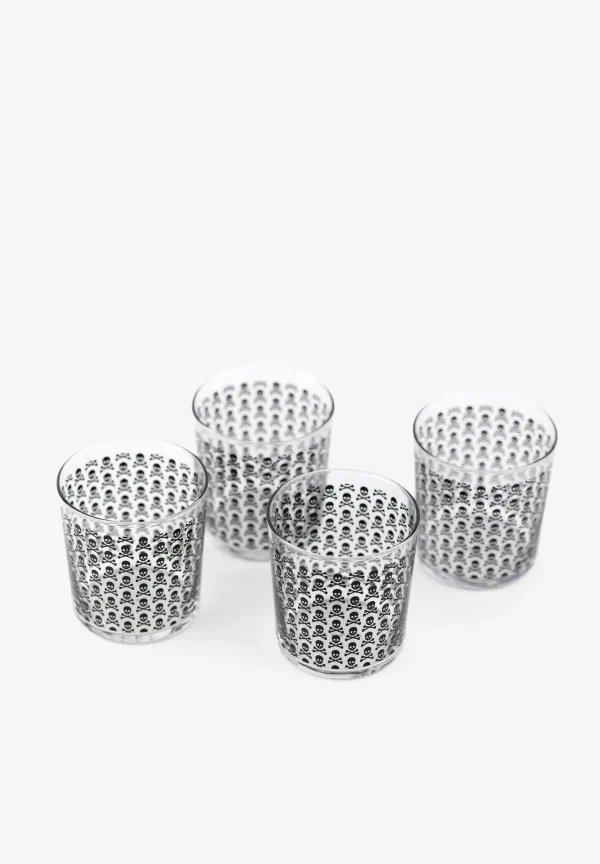 scalperscompany Set Vasos Calaveras All Over-Home Cristaleria