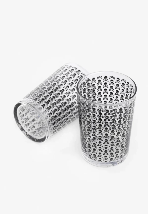 scalperscompany Set Vasos Sidra Calaveras All Over-Home Cristaleria
