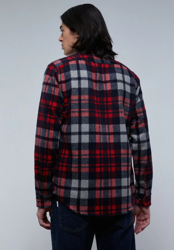 scalperscompany Sobrecamisa Cuadros Franela-Hombre Camisas