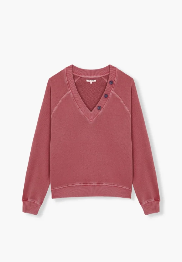 scalperscompany Sudadera Botones Cuello-Mujer Sudaderas