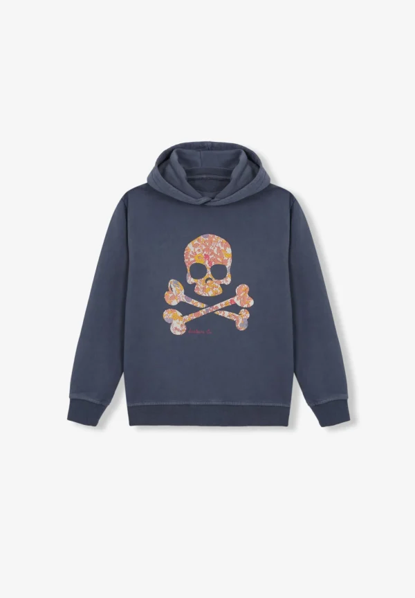scalperscompany Sudadera Calavera Flores-Niños Sudaderas