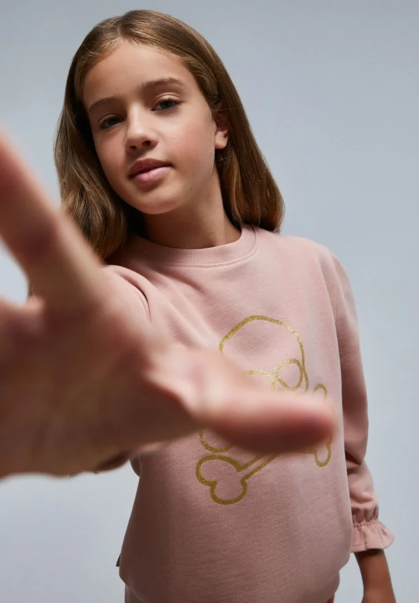 scalperscompany Sudadera Calavera Frunce-Niños Sudaderas