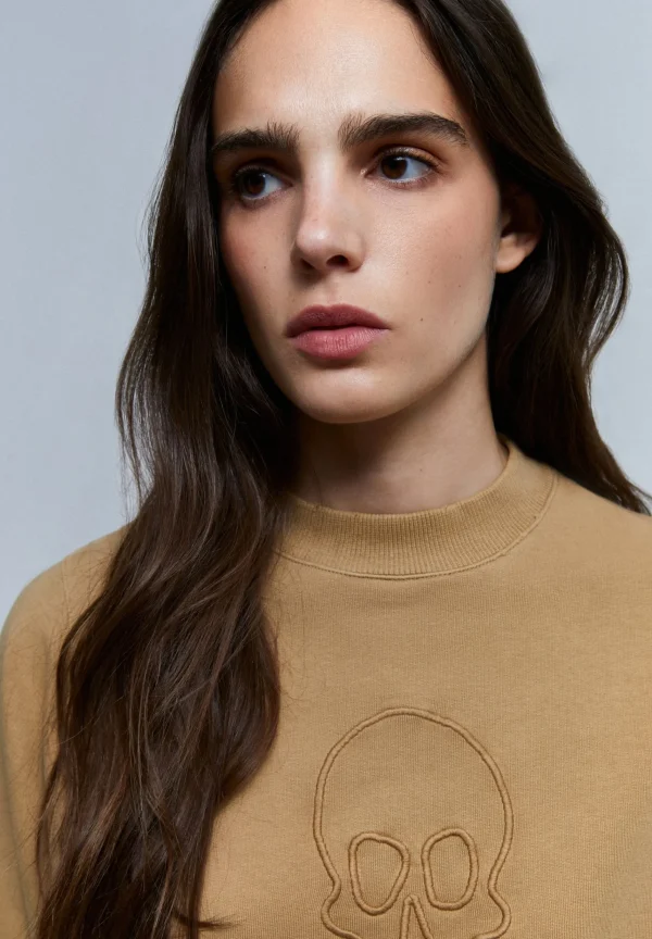 scalperscompany Sudadera Calavera Relieve-Mujer Sudaderas