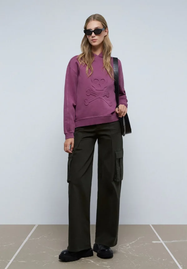 scalperscompany Sudadera Calavera Relieve Frontal-Mujer Sudaderas
