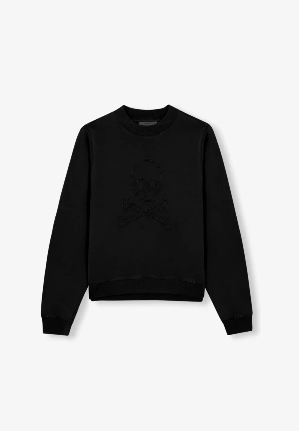 scalperscompany Sudadera Calavera Relieve-Mujer Sudaderas
