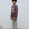 scalperscompany Sudadera Calavera Texto Periodico-Niños Sudaderas