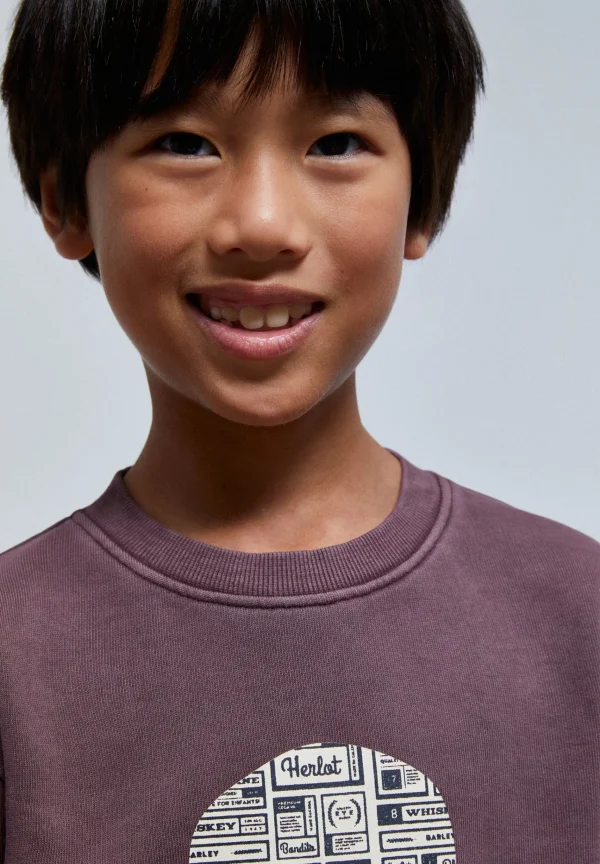 scalperscompany Sudadera Calavera Texto Periodico-Niños Sudaderas