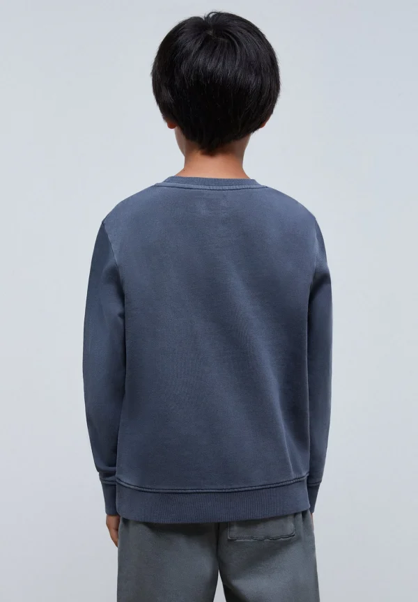 scalperscompany Sudadera Calavera Texto Periodico-Niños Sudaderas