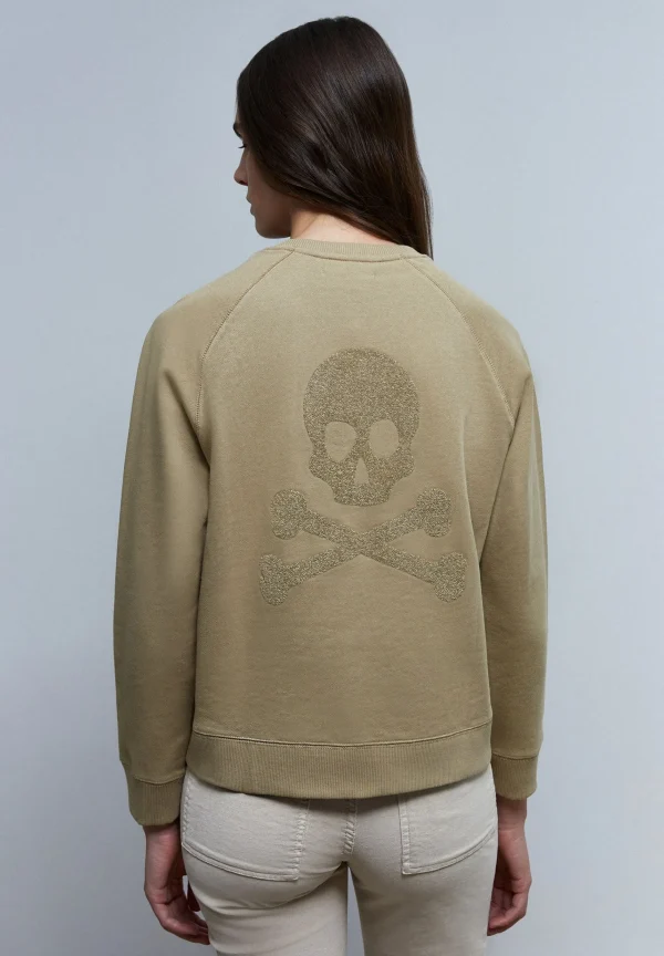 scalperscompany Sudadera Calavera Trasera Glitter-Mujer Sudaderas