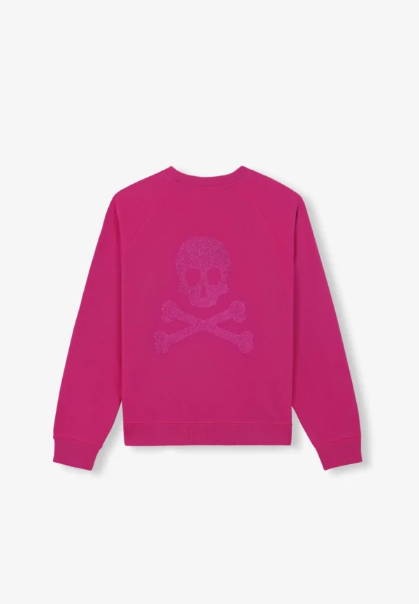 scalperscompany Sudadera Calavera Trasera Glitter-Mujer Sudaderas