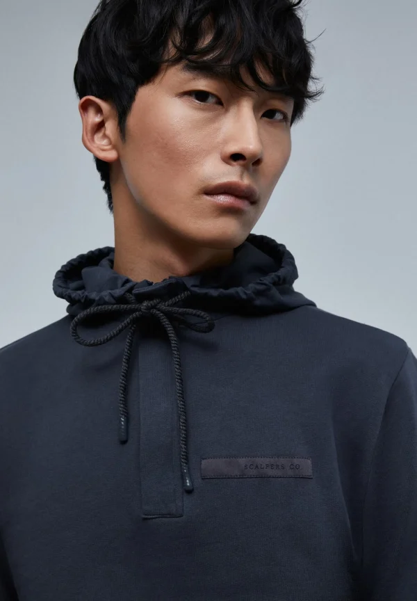 scalperscompany Sudadera Capucha Cremallera-Hombre Sudaderas