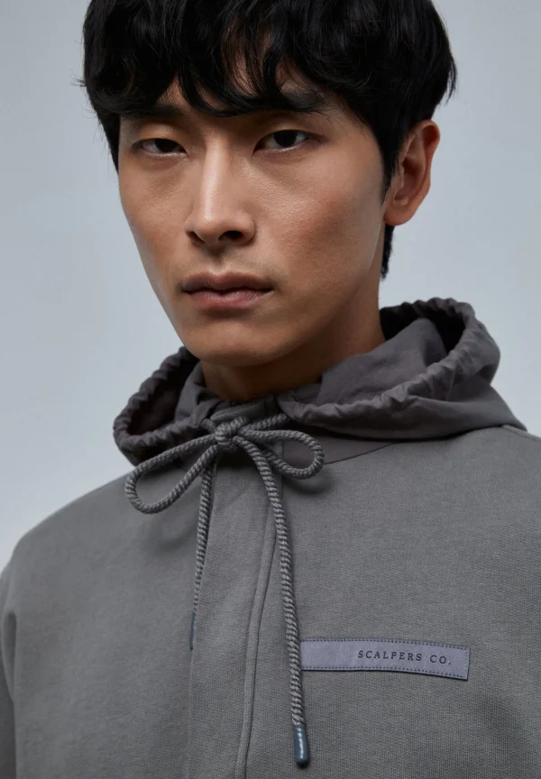 scalperscompany Sudadera Capucha Cremallera-Hombre Sudaderas