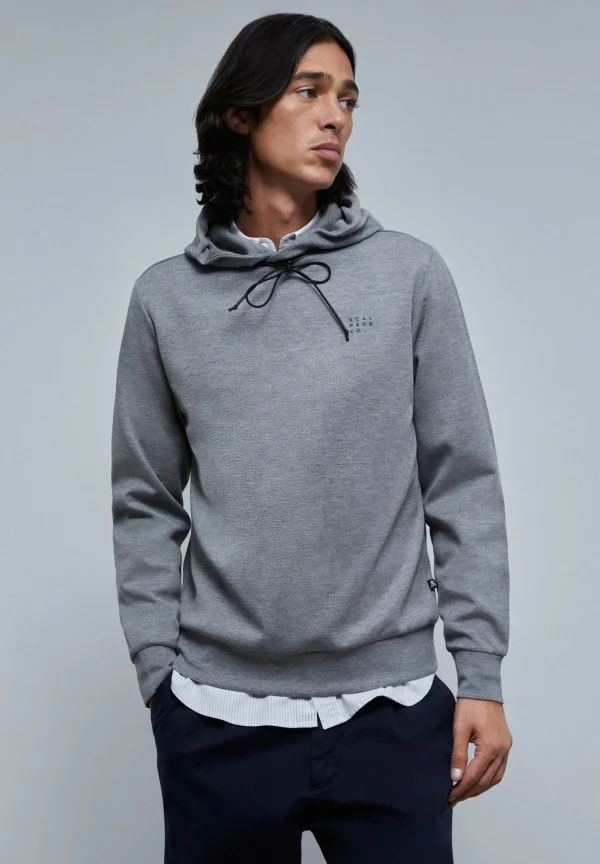 scalperscompany Sudadera Capucha Efecto Neopreno-Hombre Sudaderas