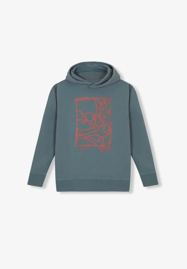 scalperscompany Sudadera Capucha Print Frontal-Niños Sudaderas