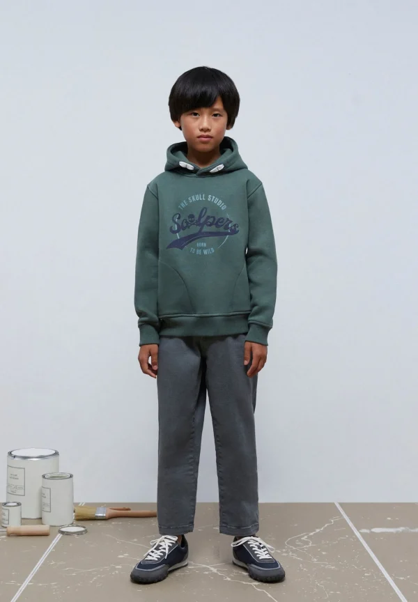 scalperscompany Sudadera Capucha Print Relieve-Niños Sudaderas