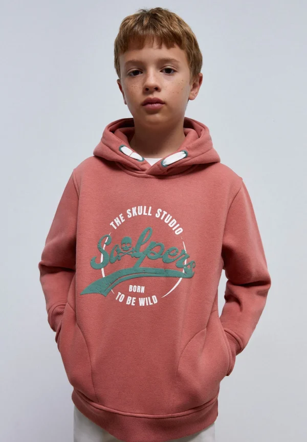scalperscompany Sudadera Capucha Print Relieve-Niños Sudaderas