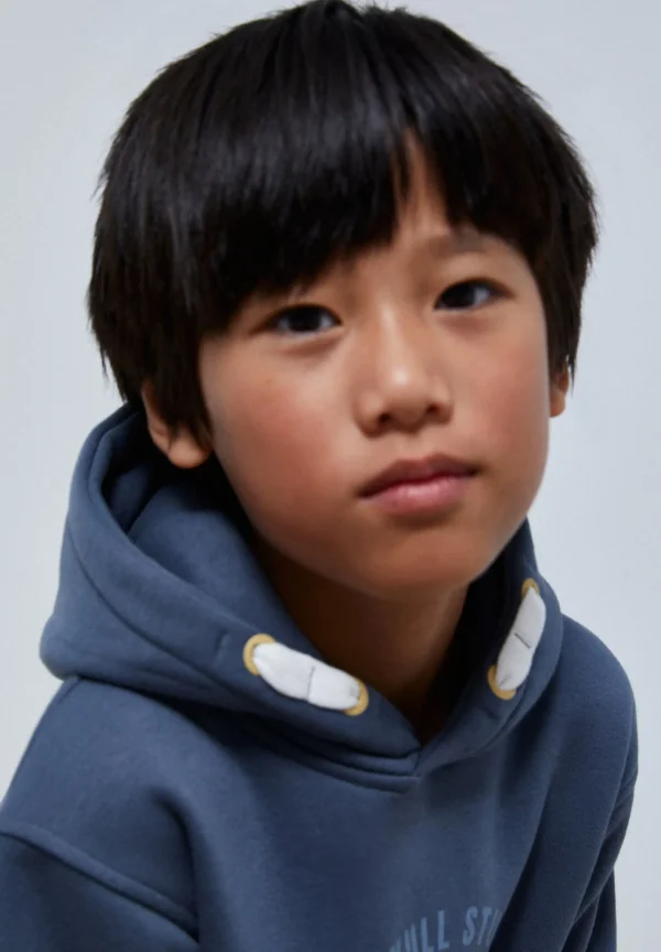 scalperscompany Sudadera Capucha Print Relieve-Niños Sudaderas