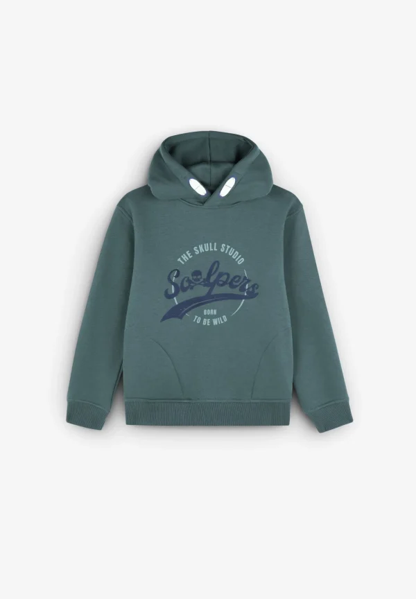 scalperscompany Sudadera Capucha Print Relieve-Niños Sudaderas
