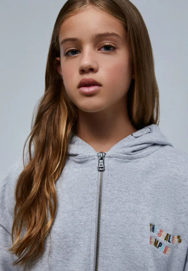 scalperscompany Sudadera Cremallera Capucha Contraste-Niños Sudaderas