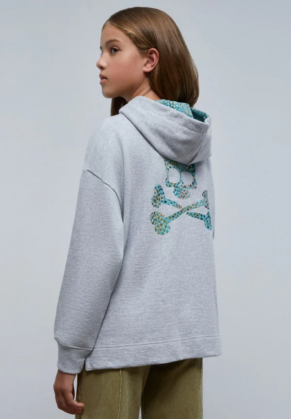 scalperscompany Sudadera Cremallera Capucha Contraste-Niños Sudaderas