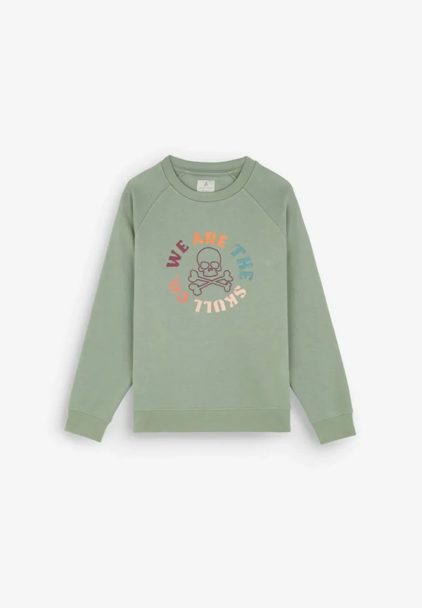 scalperscompany Sudadera Flocado Calavera Bordada-Niños Sudaderas
