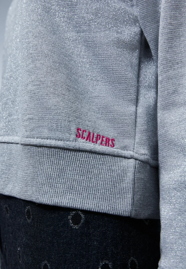 scalperscompany Sudadera Frunce Lurex-Mujer Sudaderas