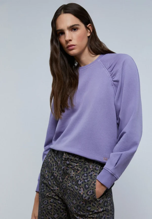 scalperscompany Sudadera Frunce Manga-Mujer Sudaderas