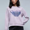 scalperscompany Sudadera Lavada Logo Glitter-Mujer Sudaderas