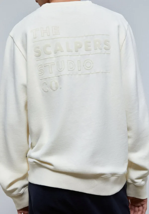 scalperscompany Sudadera Logo Flocado-Hombre Sudaderas