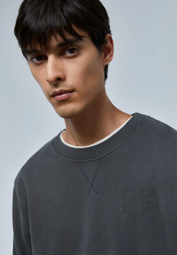 scalperscompany Sudadera Logo Flocado-Hombre Sudaderas