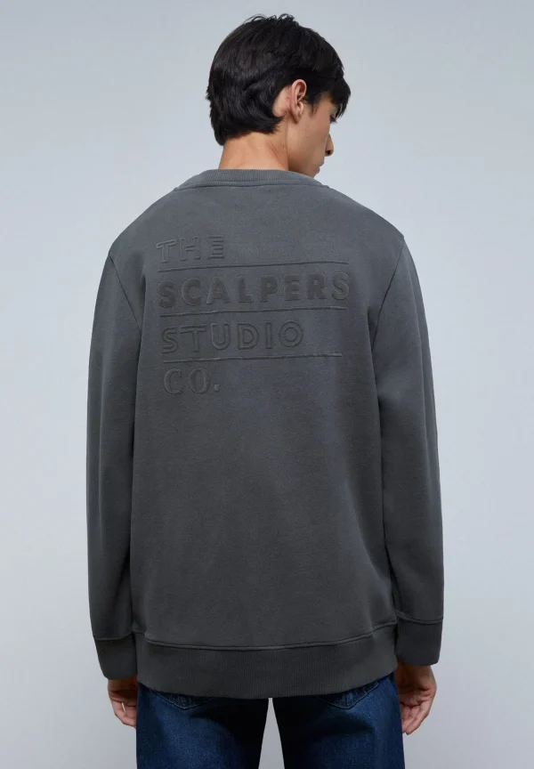 scalperscompany Sudadera Logo Flocado-Hombre Sudaderas