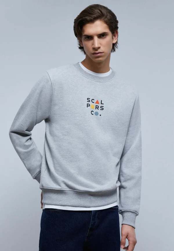 scalperscompany Sudadera Logo Frontal Flocado-Hombre Sudaderas
