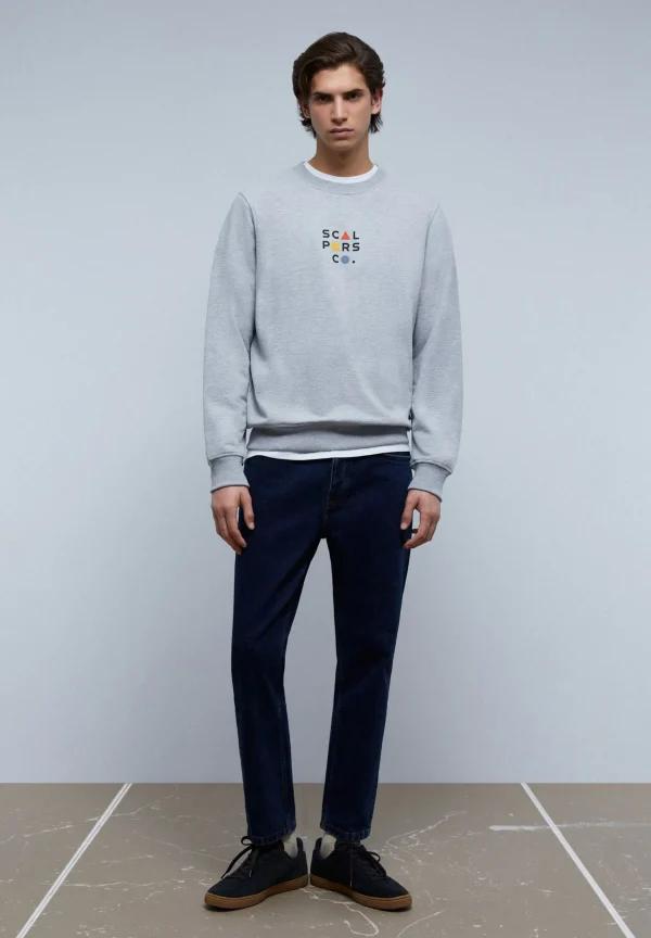 scalperscompany Sudadera Logo Frontal Flocado-Hombre Sudaderas
